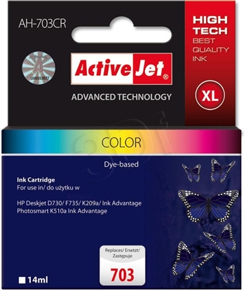 Изображение Activejet AH-703BR Ink (replacement for HP 703 CD887AE; Premium; 20 ml; black)