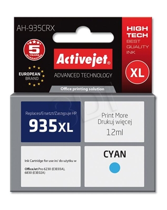 Picture of Activejet AH-935CRX ink (replacement for HP 935XL C2P24AE; Premium; 12 ml; cyan)