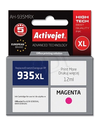 Attēls no Activejet AH-935MRX ink (replacement for HP 935XL C2P25AE; Premium; 12 ml; magenta)