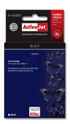 Attēls no Activejet AH-950BRX ink (replacement for HP 950XL CN045AE; Premium; 80 ml; black)