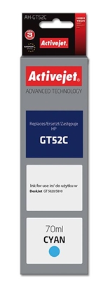 Attēls no Activejet AH-GT52C ink (replacement for HP GT-52C M0H54AE; Supreme; 70 ml; cyan)