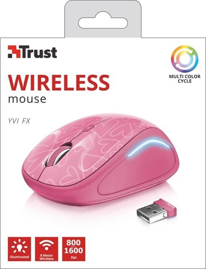 Picture of Trust Yvi FX mouse Ambidextrous RF Wireless Optical 1600 DPI