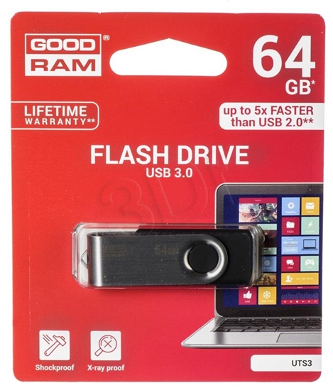 Picture of Goodram UTS3 USB flash drive 64 GB USB Type-A 3.2 Gen 1 (3.1 Gen 1) Black