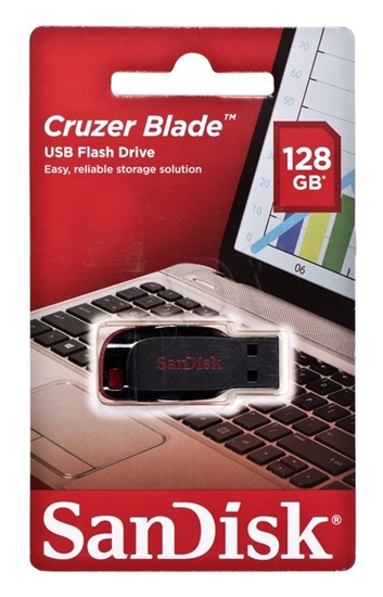 Picture of SanDisk Cruzer Blade USB flash drive 128 GB USB Type-A 2.0 Black, Red