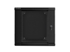 Picture of Lanberg wall-mounted installation rack cabinet 19'' 9U 600x600mm black (glass door)