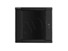 Picture of Lanberg wall-mounted installation rack cabinet 19'' 12U 600x600mm black (glass door)