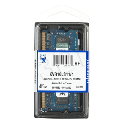 Attēls no Kingston Technology ValueRAM 4GB DDR3L 1600MHz memory module