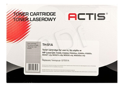 Attēls no Actis TH-51A Toner Cartridge (replacement for HP 51A Q7551A; Standard; 6500 pages; black)