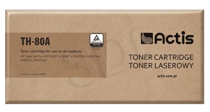 Attēls no Actis TH-80A toner (replacement for HP 80A CF280A; Standard; 2700 pages; black)
