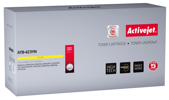 Picture of Activejet ATB-423YN toner (replacement for Brother TN-423Y; Supreme; 4000 pages; yellow)