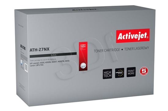 Изображение Activejet ATH-27NX Toner Cartridge (replacement for HP 27X C4127X, Canon EP-52; Supreme; 11300 pages; black)