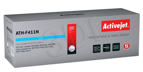 Изображение Activejet ATH-F411N toner (replacement for HP 410A CF411A; Supreme; 2300 pages; cyan)