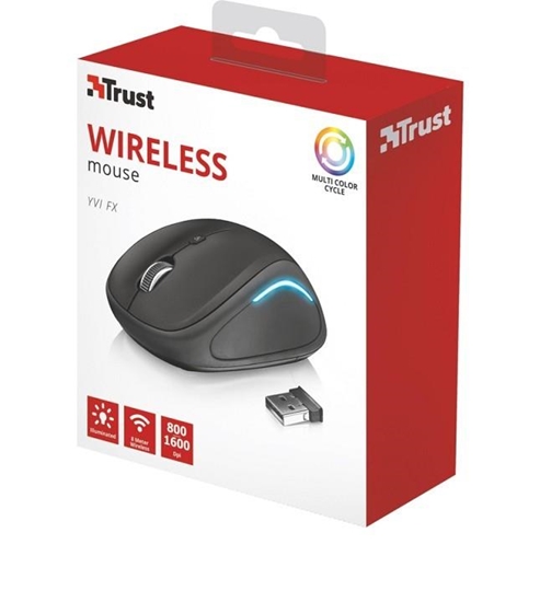 Изображение Trust Yvi FX mouse Ambidextrous RF Wireless Optical 1600 DPI