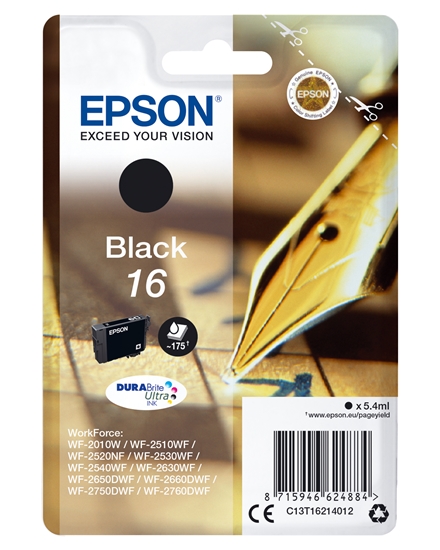 Изображение Epson Pen and crossword Singlepack Black 16 DURABrite Ultra Ink