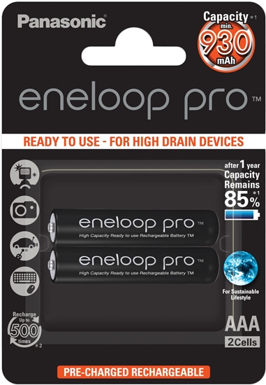 Picture of Panasonic eneloop rechargeable battery pro AAA 930 2BP