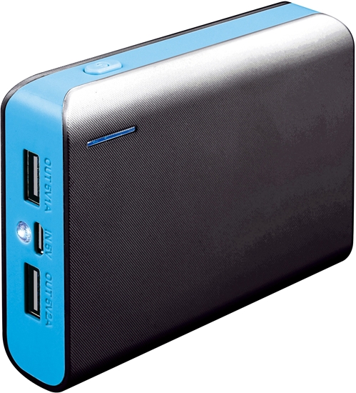 Picture of Platinet power bank 6000mAh + torch, blue (PMPB6BBL)