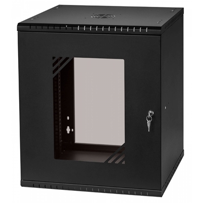 Изображение Rack Cabinet 19" 12U 450MM Glass Door Black