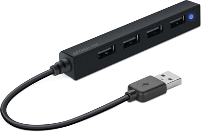 Attēls no Speedlink USB hub Snappy Slim 4-port (SL-140000-BK)