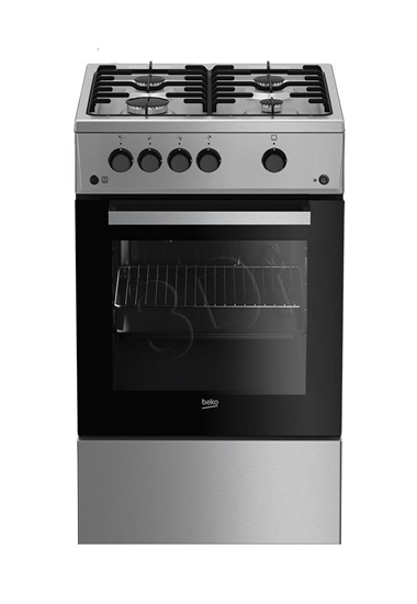 Picture of Beko FSG52020FX cooker Freestanding cooker Gas Inox