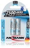 Изображение 1x2 Ansmann maxE NiMH rech.bat. 2500 Mignon AA 2400 mAh