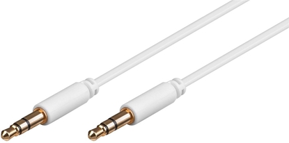 Attēls no Kabel MicroConnect Jack 3.5mm - Jack 3.5mm 1m biały (AUDLL1W)