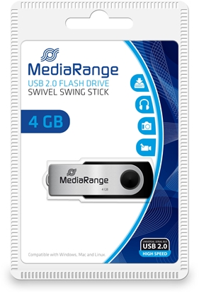 Attēls no Pendrive MediaRange Flexi-Drive, 4 GB  (MR907)