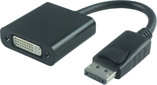 Изображение Adapter AV MicroConnect DisplayPort - DVI-I czarny (DPDVI015A)