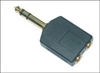 Picture of Adapter AV MicroConnect Jack 6.3 mm M - 2x Jack 3.5 mm F czarny