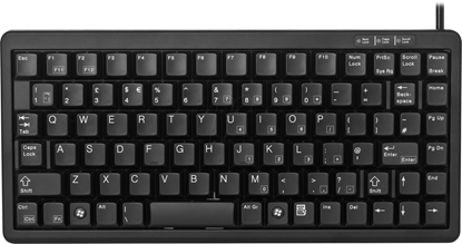 Attēls no CHERRY G84-4100 COMPACT KEYBOARD Corded, USB/PS2 Black, (QWERTY - UK)