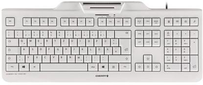 Picture of CHERRY KC 1000 SC Corded Smartcard Keyboard, Light Grey, USB (QWERTY - UK)