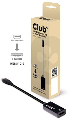 Picture of CLUB3D Mini DisplayPort 1.4 to HDMI 2.0b HDR Active Adapter