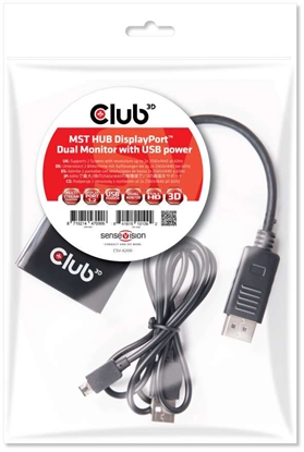Picture of CLUB3D Multi Stream Transport Hub DisplayPort 1.2 Dual Monitor