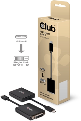 Attēls no CLUB3D USB 3.1 Type C to DVI-D Active Adapter Cable