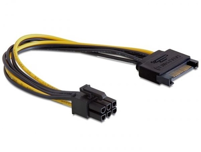 Attēls no Delock Cable Power SATA 15 pin  6 pin PCI Express