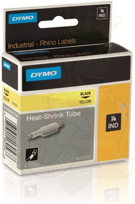 Picture of Dymo Rhino Heat-Shrink Tube 24 mm x 1,5 m black to yellow