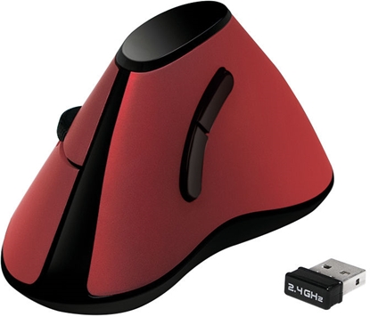 Изображение LogiLink Maus Ergonomisch Vertical 5 Tasten 1000dpi rot