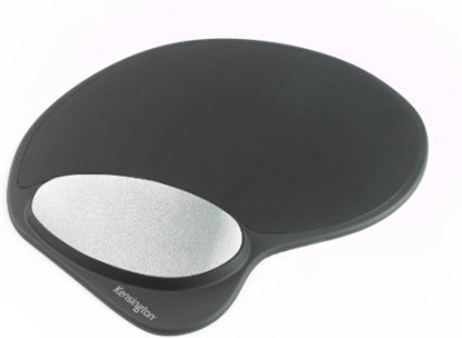 Picture of Kensington Memory Gel Mouse Pad with Integral Wrist Support - Black/Grey