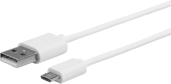 Изображение Kabel USB eStuff USB-A - microUSB 1 m Biały (ES603007)