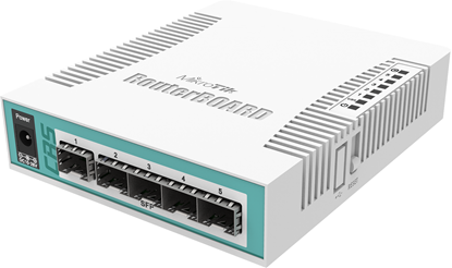 Изображение NET ROUTER/SWITCH 5PORT SFP/CRS106-1C-5S MIKROTIK