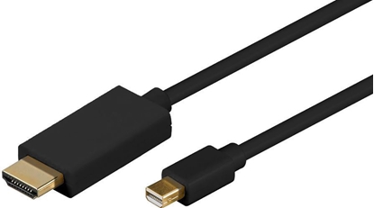 Attēls no Kabel MicroConnect DisplayPort Mini - HDMI 2m czarny (MDPHDMI2B-4K)