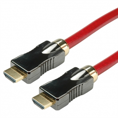 Изображение ROLINE HDMI 8K (7680 x 4320) Ultra HD Cable + Ethernet, M/M, red, 5 m