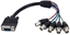 Attēls no StarTech.com 1 ft Coax HD15 VGA to 5 BNC RGBHV Monitor Cable - M/F