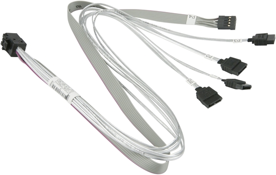 Picture of Supermicro CBL-SAST-0616 cable gender changer MiniSAS HD (SFF-8643) SATA Grey