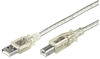 Изображение Kabel USB MicroConnect USB-A - USB-B 5 m Przezroczysty (USBAB5T)