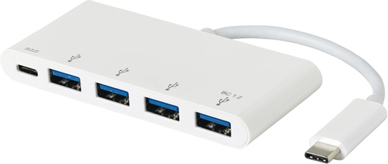 Picture of HUB USB eStuff 1x USB-C  + 4x USB-A 3.0 (ES623007WH)