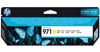 Picture of HP 970 Yellow Ink Cartridge, 2500 pags, for Officejet Pro X series