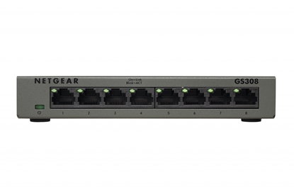 Attēls no Netgear GS308-300PES network switch Unmanaged L2 Gigabit Ethernet (10/100/1000) Black