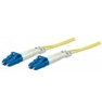 Picture of Intellinet Fiber Optic Patch Cable, OS2, LC/LC, 2m, Yellow, Duplex, Single-Mode, 9/125 µm, LSZH, Fibre, Lifetime Warranty, Polybag