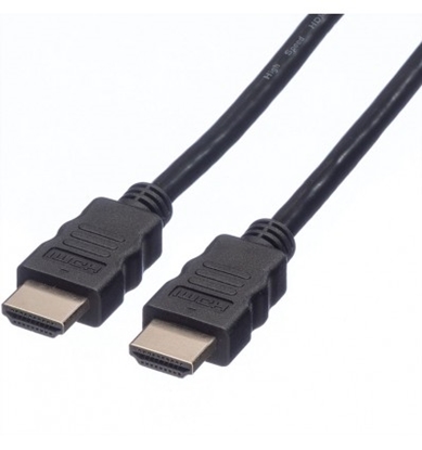 Attēls no ROLINE HDMI High Speed Cable + Ethernet, M/M, black, 1.5 m