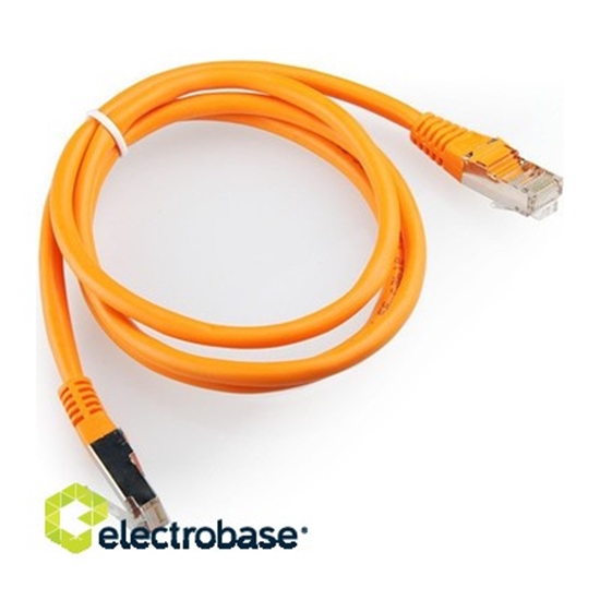 Picture of Patch cord | Patch Kabelis | Patch cable | 1m | CAT6 | FTP | STP | 100cm | ElectroBase ® | Oranžs